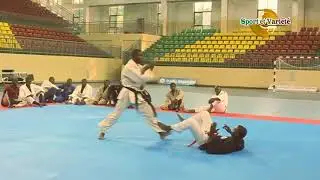 JUJITSU CONGO COMBAT DE DEMONSTRATION APRES RECONNAISSANCE DE GRADE ET DAN A BRAZZAVILLE