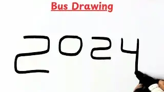 WARNING!! The Easy Way To Draw Bus With 2024 | How To Draw Bus Step By Step