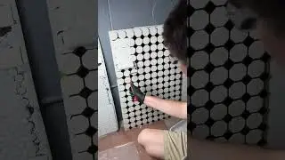 Tile Refinishing with a Roller |One Coat Test on Ceramic Surface #diy #bathtubrefinishing #shorts