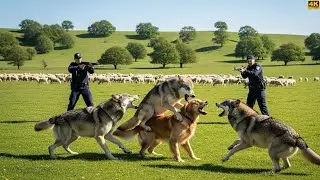 Heroic Rescue Team Saves Brave Golden Shepherd from Ferocious Wolf Attack 🐺🐶| Wildlife Rescue