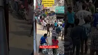 illegal encroachment removed by MCD on road 🙏