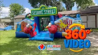 Sesame Street Elmo Bounce House 360&deg; | Sky High Party Rentals TX & Nationwide