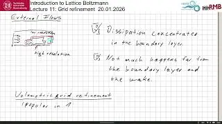 Introduction to lattice Boltzmann: Grid refinement Lecture + Coding demo part 1