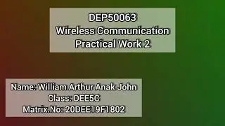 WIRELESS COMMUNICATION - PRACTICAL WORK 2