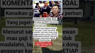 KOMENTAR AHOK SOAL ANGGOTA DPR 3 JUTA PERHARI LALU JOGET-JOGET #ahok #dpr