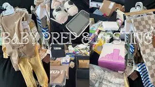Nest With ME | 35 WEEKS PREGNANT! ORGANIZING BABY PRODUCTS & NEWBORN ESSENTIALS | FIGURING OUT WHAT