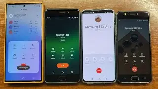 Samsung S23 Ultra + Meizu M6 Note + Xiaomi 12x + Asus ZenFone 4 Max 4-сторонняя конференция входящий звонок