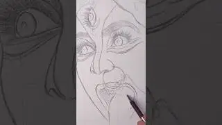 Kali Mata Drawing, #shorts #diwali #drawing
