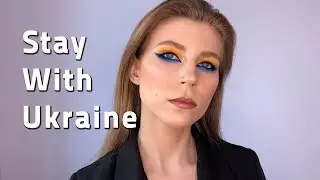 Reverse eyeliner tutorial | Cat eye in Ukrainian colors