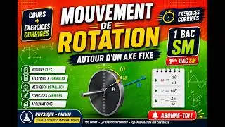 mouvement de rotation d'un corps solide indeformable autour d'un axe fixe -1bac SM-Exercice corriges