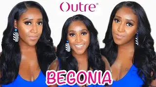 GLUELESS Human Hair Dupe | Outre Melted Hairline HD Lace Frontal Wig &ndash; BEGONIA