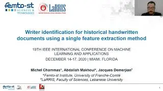 Writer identification for historical handwritten documents using a single feature extraction method