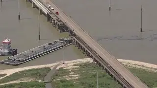 Travel limited on Pelican Island Causeway after barge hits bridge