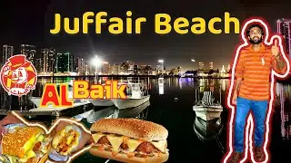 AL Baik Tried at Juffair Beach🏖️| Juffair Beach | | Al Baik | Bahrain |Beach| Foodie | Night View |