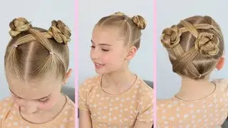 Super Easy Space Bun Hairstyle For Kids!