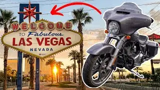 Riding a Harley Davidson Street Glide through Las Vegas
