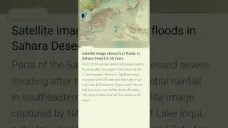 Satellite image shows first floods in sahara Desert in 50 years #satellite #floods #sahara #desert