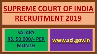 Supreme Court of India Recruitment 2019 www.sci.gov.in Law Clerk Posts