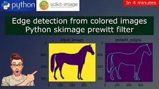 Edge detection from color images using python scikit image prewitt filter|python image processing