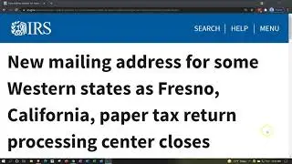 New mailing address for some Western states as Fresno, California