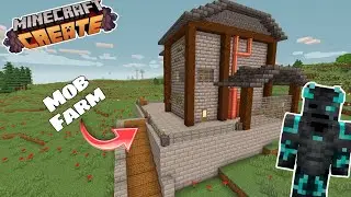 I built a SIMPLE MOB FARM in Minecraft Create Mod