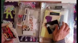 Craft Organization using a binder and sheet protectors