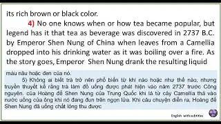 English reading and exercise Tea