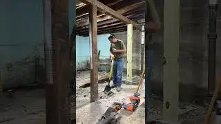 New support piers for basement beam. #remodel #farmhouse #skills #construction #homestead #farming