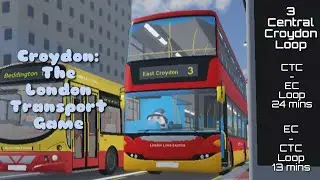 3 Central Croydon Loop (FULL LOOP) ROUTE VISUAL | Croydon: London Transport Game | ROBLOX