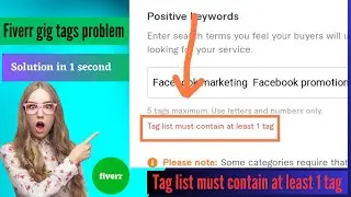 How to solve Tag list must contain at least 1 tag by mobile