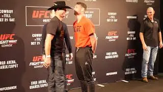 Donald Cerrone Darren Till staredown UFC Fight Night 118 Gdansk, Poland