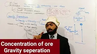 Gravity separation  || Concentration of ore ||  10th class chemistry || ch.no.16