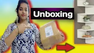 Unboxing and review of corner zigZag wall shelf. Flipkart