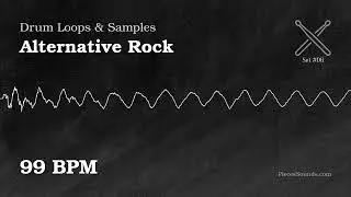 Alternative Rock Drum Loops - 99 BPM. Royalty-Free Samples #PiecesSounds