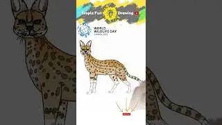 How to Draw Serval Cat (Simple and Fun Drawing)
