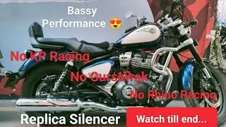 Super Meteor 650 REPLICA SILENCER UPGRADE | Asli MAZA to ab aaya 😍 SWEET and BASSY sound