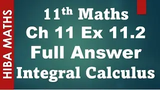 11th maths chapter 11 exercise&nbsp;11.2 Integral Calculus tn syllabus hiba maths