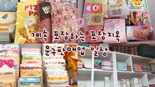 ˚✧₊⁎ 문구판매 포장 브이로그 | 포장하고 또 포장하기..🎀 포장용품 포용 / 다꾸 용품 인스 스티커 떡메모지 떡메 랩핑지 도무송 돔송 포토카드 포카 / 랜덤박스 랜박
