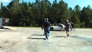 Mike Elmore's car being removed from XtremeMotorsports