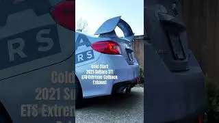 Cold start of my 2021 Subaru STI with an ETS Extreme Catback Exhaust, Cobb Intake/Catted DP