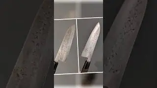 Blue steel Santoku thining and handle restoration. #japaneseknives #knifesharpening