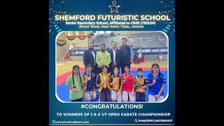 *STUDENTS of SHEMFORD FUTURISTIC SCHOOL, Birpur Jammu SHINE in 🏆 J&K UT OPEN KARATE COMPETITION*