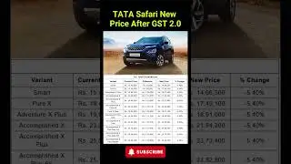 TATA Safari New Price After GST 2.0 #tatamotors #tatasafari #carnewstoday #ytshorts