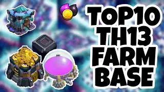 TOP 10 Best TH 13 Farming Base || Hybrid Base With Copy Links