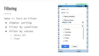 Sorting and Filtering: Introduction to Programming with Google Sheets 05-A