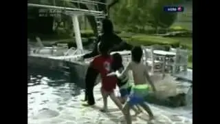 Michael Jackson owned at pool