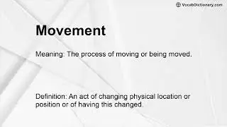 Movement Meaning