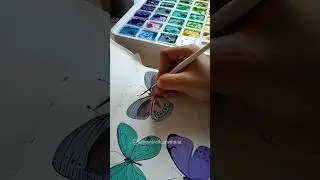 Butterfly series 🦋 | Part - 3 #gouache #butterfly #gouachepaint #gouachepainting #art #artist #paint