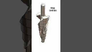 Step Drill Bit 📌 #viral #cad #mechanism  #cadcam #engineers #mechanism #solidworks #design#drill
