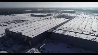 Tesla Giga Berlin, gigafactory progress, February 2021, drone view